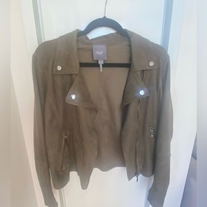 Olive green suede jacket